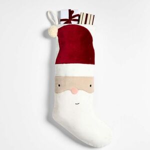 Crate&kids Wonderland Velvet Light Santa Kids Christmas Stocking